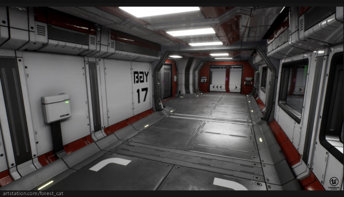 Modular Sci Fi Corridor B – Shop Assets 3D