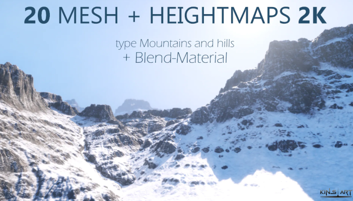 20 Nanite Mountains Mesh And Heightmaps + Auto Blend Material – Shop ...