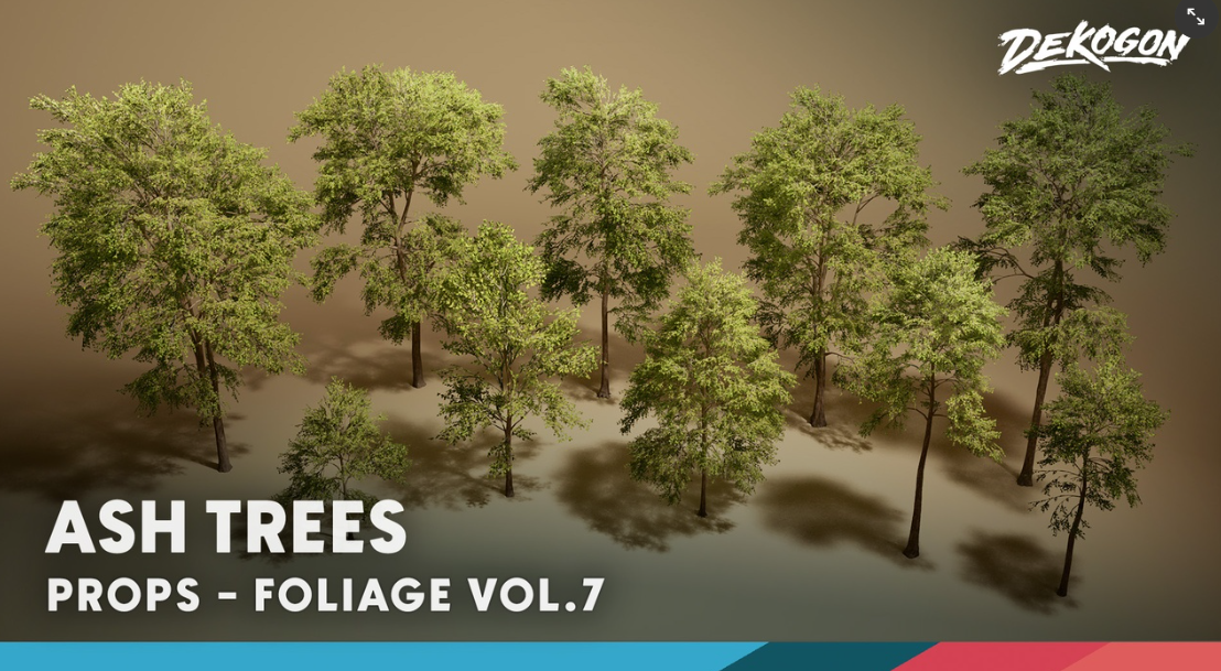 Foliage VOL.7 - Ash Trees (Nanite and Low Poly)