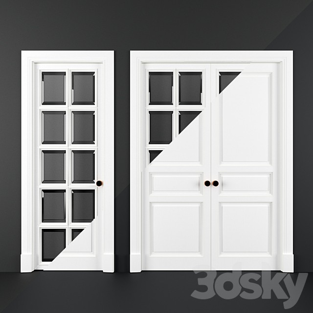 Set of classic doors