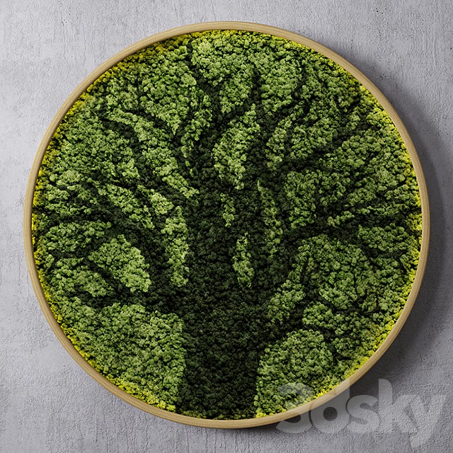 Moss wall tree