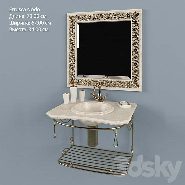 Washbasin with mirror Etrusca Nodo