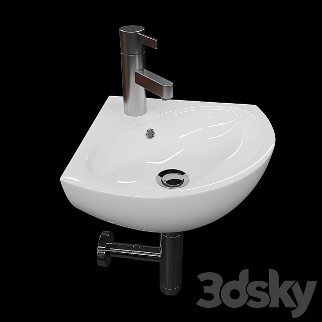 Corner washbasin Kolo Runa
