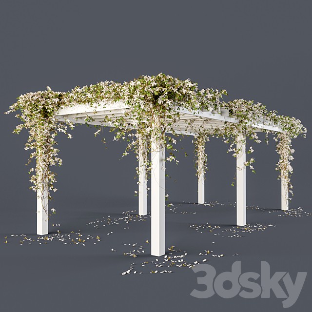 Pergola with flowers
