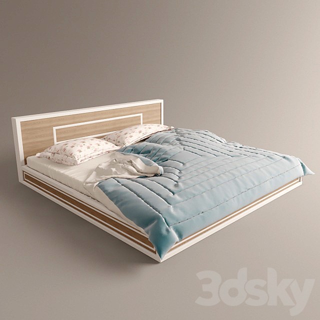 Bed with a bed