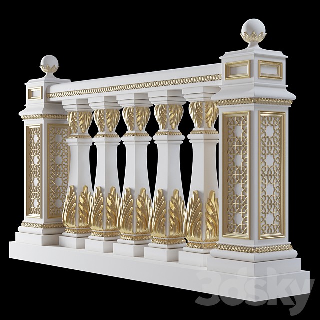 Baluster in oriental style
