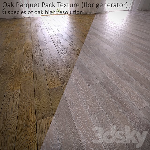 6 species of oak parquet (MultiTexture + FloorGenerator)