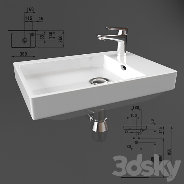 Sink 360 * 250 mm