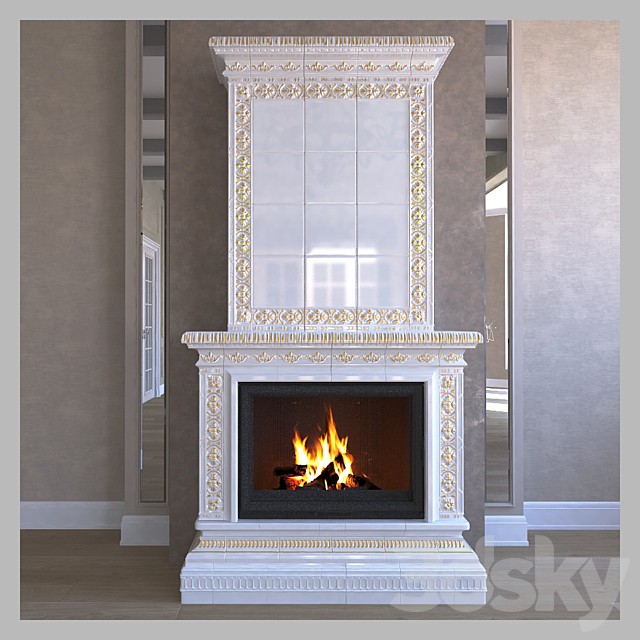 Fireplace tile