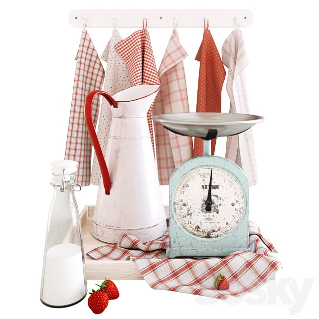 decorative set with strawberry
