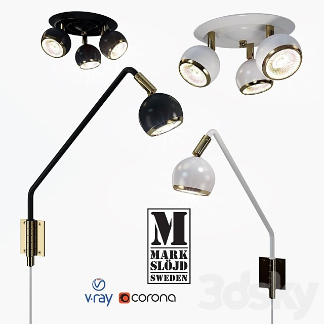 Lamps from the company Markslöjd, Sweden, model Coco.