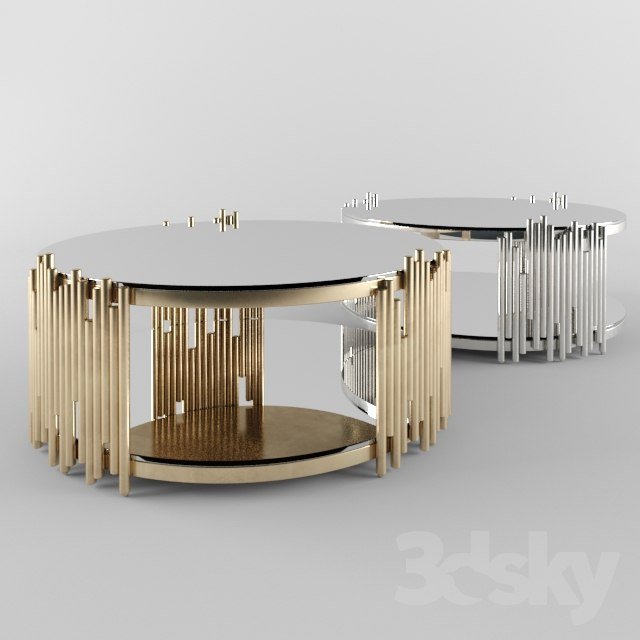 Barcelona Modern Round Glass Coffee Table