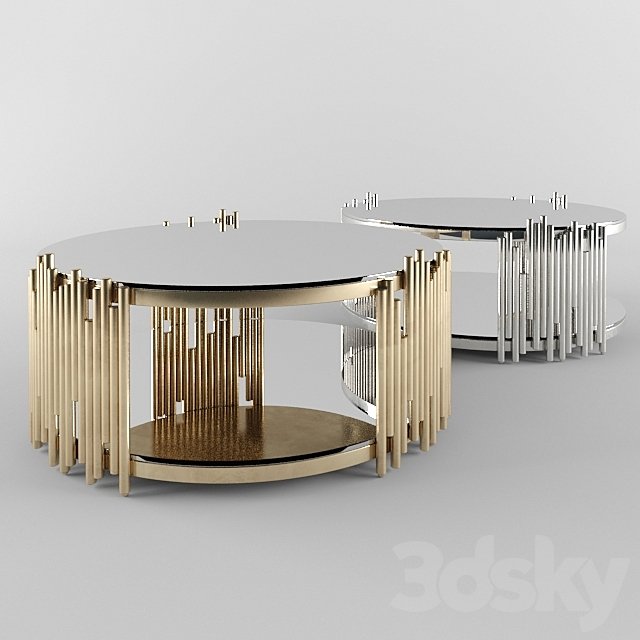 Barcelona Modern Round Glass Coffee Table