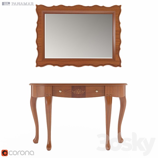 Panamar Console 155.120.P and mirror 316.080.P
