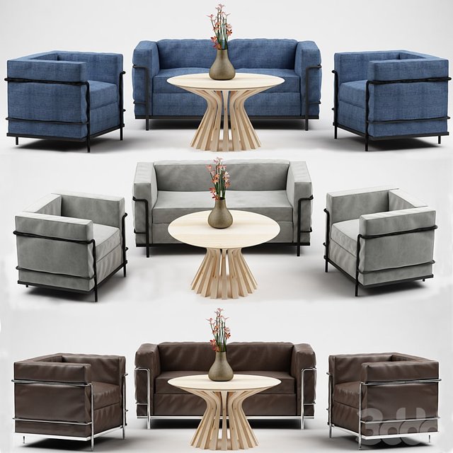 1094032.591ee0e0907c1 #мебель #диван #журнальныйстол Cassina LC2, LEBEAU