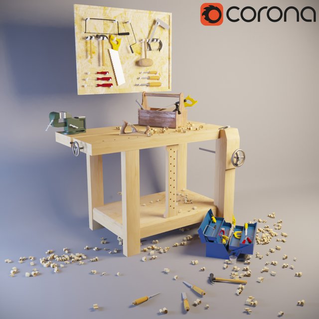 Table with tools