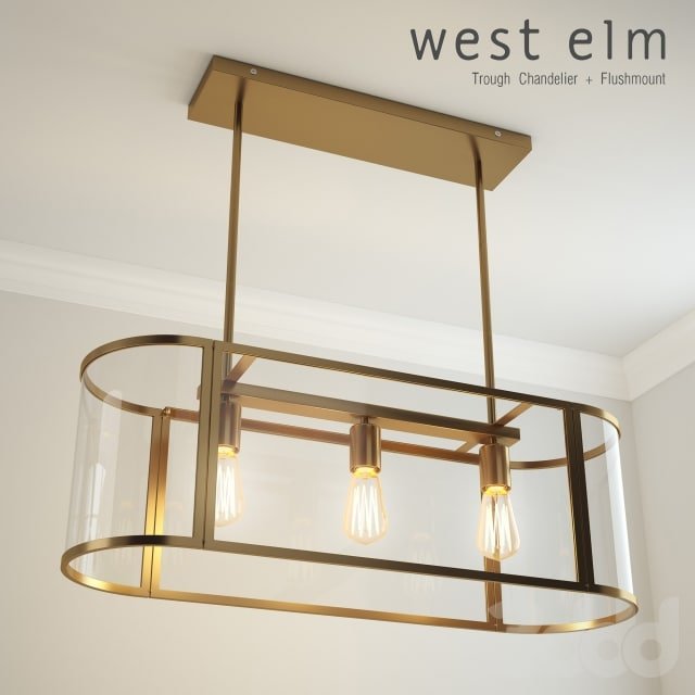 Trough Chandelier + Flushmount
