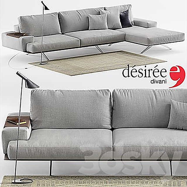 Sofa Desiree Platz Soft, lamp Louis Poulsen AJ, carpet Crate&Barrel