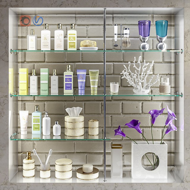 Accessories, decor and cosmetics for bathroom set 4