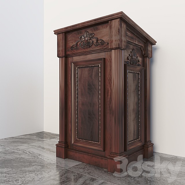 Carved wooden pulpit