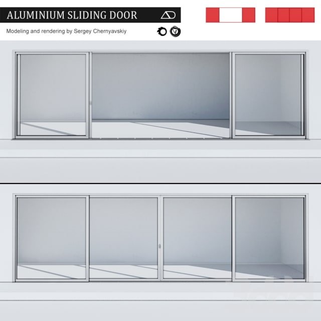 Aluminum sliding door