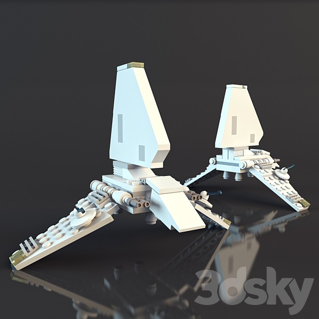 LEGO Star Wars Mini Republican Gunship and Imperial Shuttle