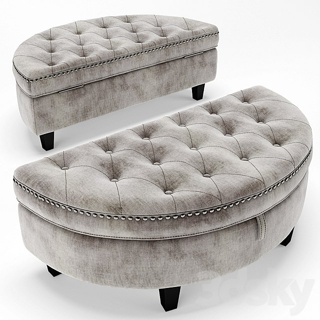 Baldy Tufted Storage Ottoman (re-casting)