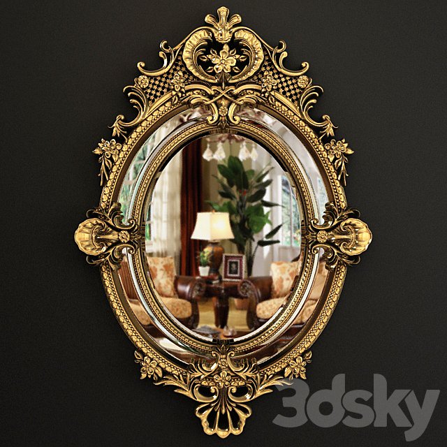 19th Century French Louis XV Fine Gilt Carved Oval Mirror