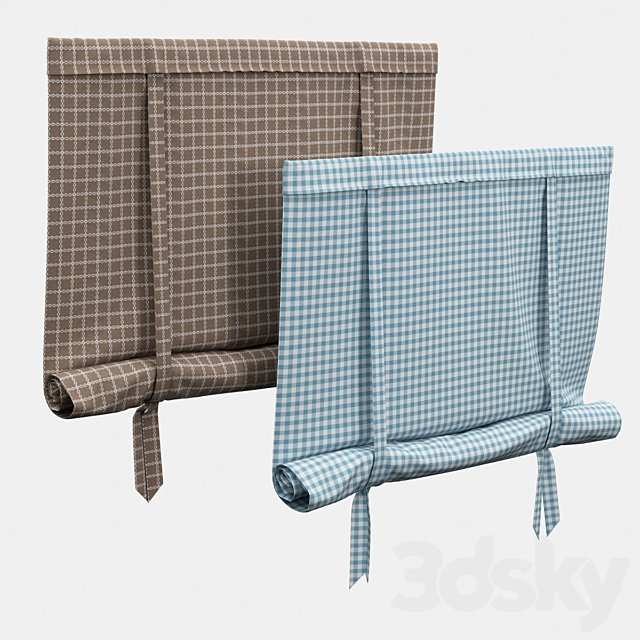 Roman blind with garters