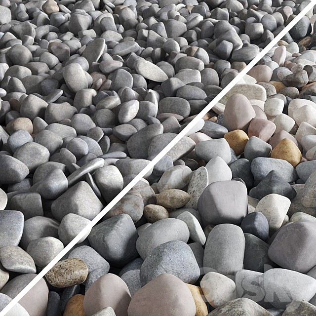 Pebble color road