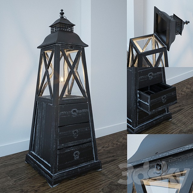 Kufer Decorative chest-sconce