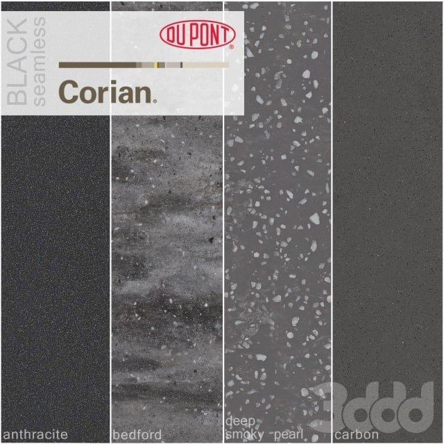Dupont Corian Kitchen Countertops Black 1