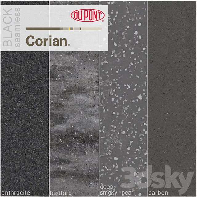 Dupont Corian Kitchen Countertops Black 1