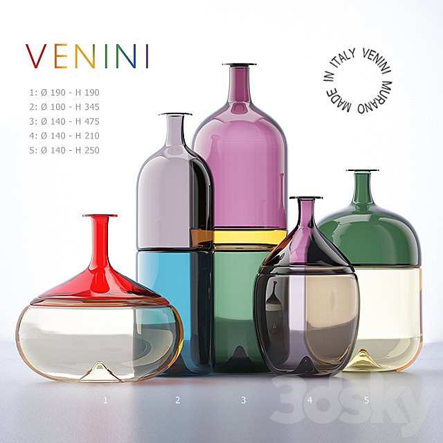 Bolle bottles Venini
