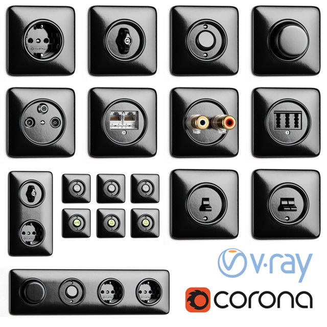 Switches and sockets THPG Bakelite