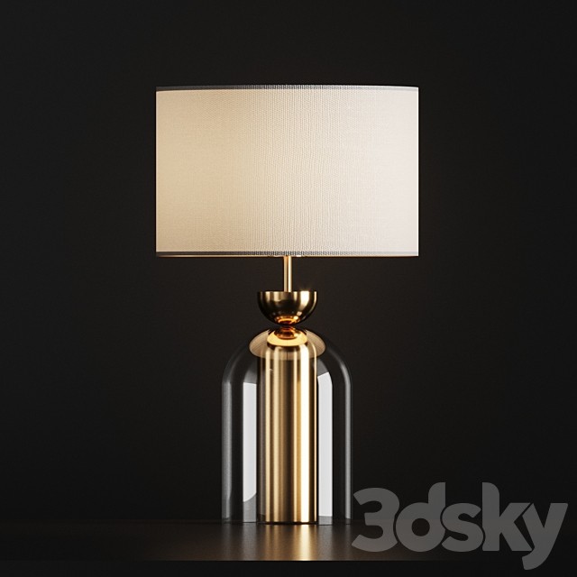 Bell jar table lamp