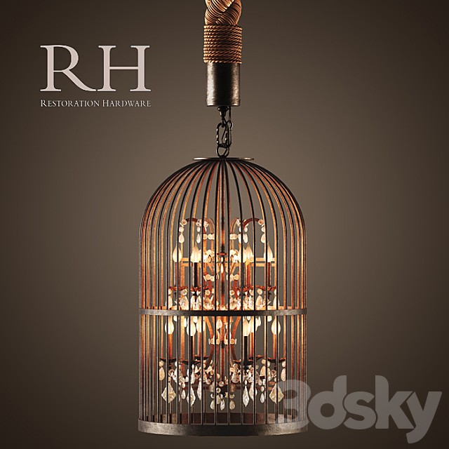 RH/ VINTAGE BIRDCAGE CHANDELIER EXTRA-SMALL