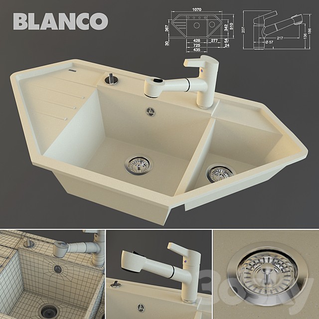 Sink Blanco LEXA 9E and mixer BLANCO ELIPSO-S II