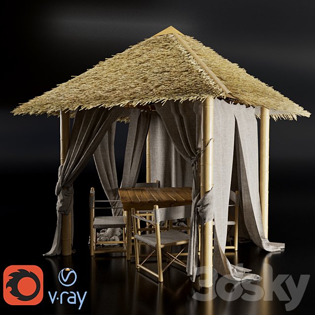Gazebo of bamboo