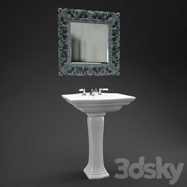 Washbasin and mirror Devon-Devon
