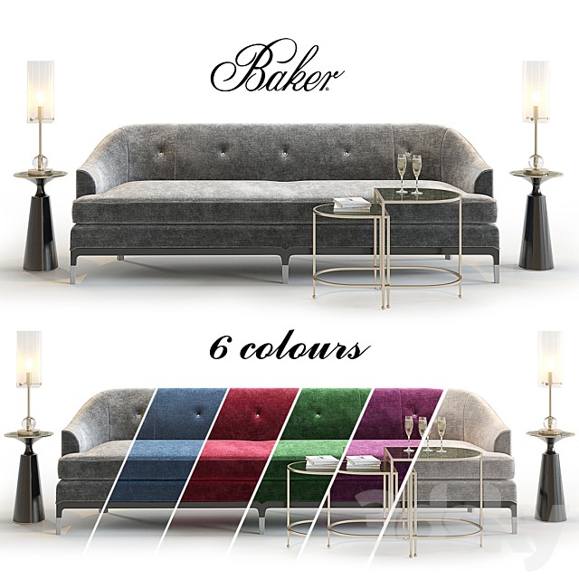 Baker Carnelian Sofa