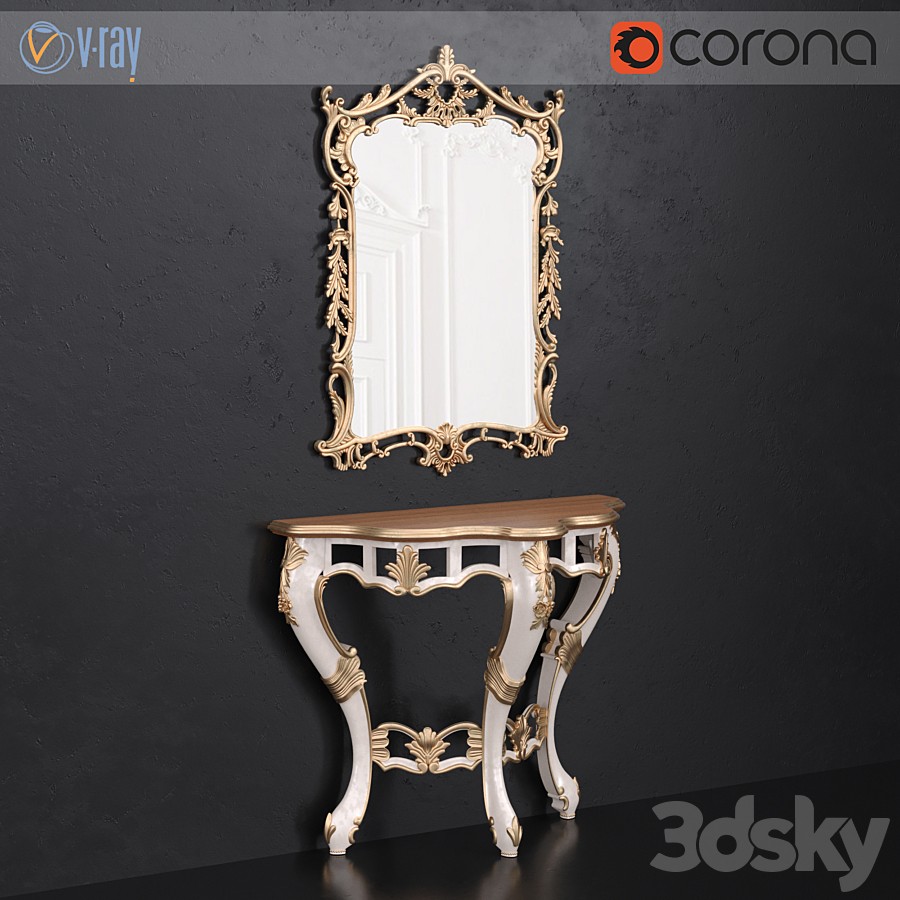 Console and mirror Andrea Fanfani