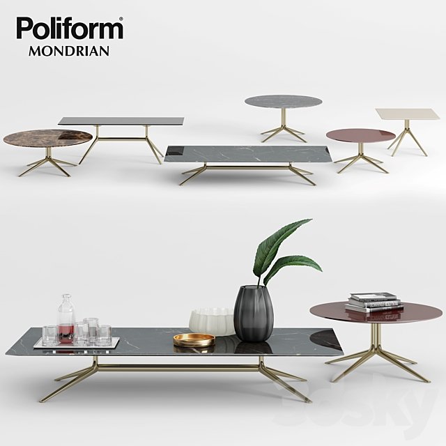 Poliform Mondrian Coffee Tables - 1