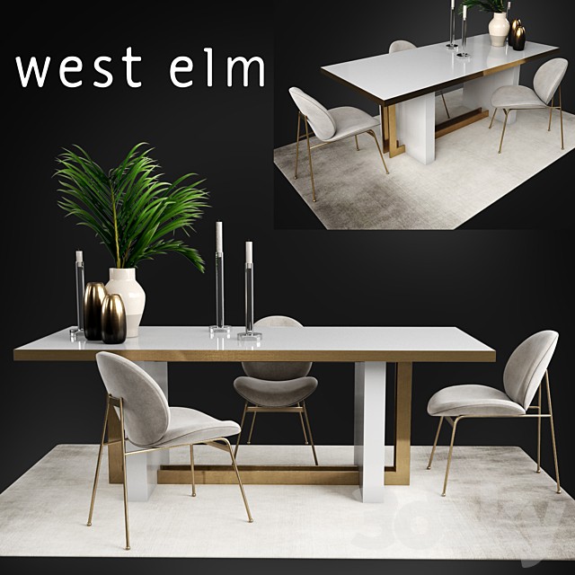 Table and chair West Elm Collections