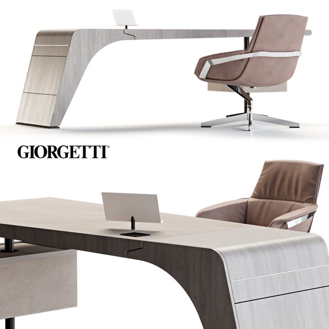 Giorgetti Tenet Table and Jab Bond Chair