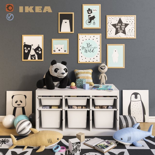 Furniture and toys IKEA, decor for a children's room set 2