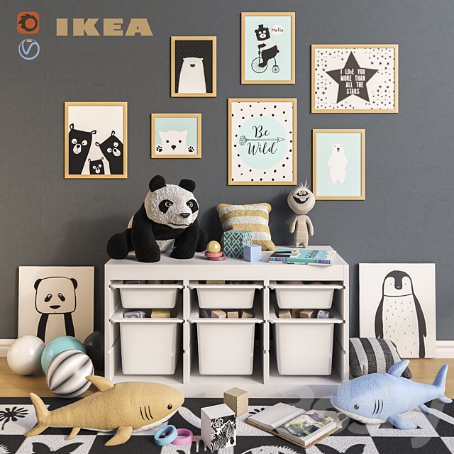 Furniture and toys IKEA, decor for a children's room set 2