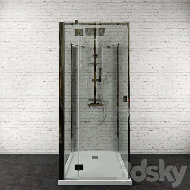 Shower stall Essenza kdj + s + shower system Touareg 2
