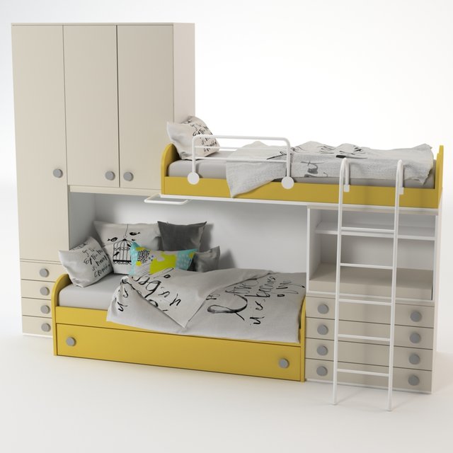 Bunk Yellow Bed