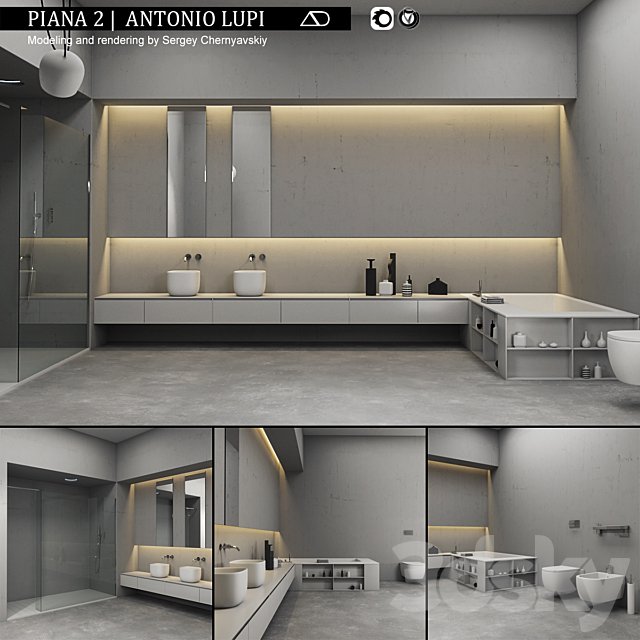 Bathroom furniture set Piana 2